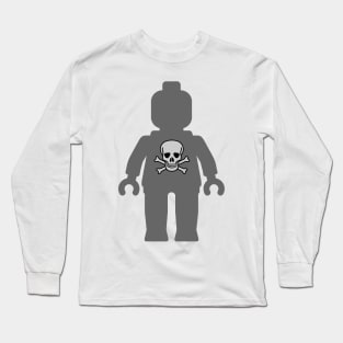 Minifig with Skull Design Long Sleeve T-Shirt